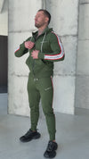 Men’s Knit Tracksuit Stripes – Khaki