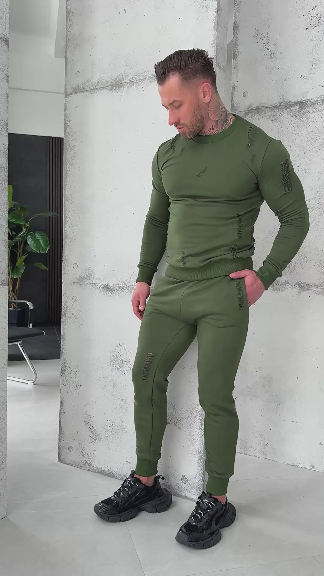 Men’s Tracksuit Aged – Khaki