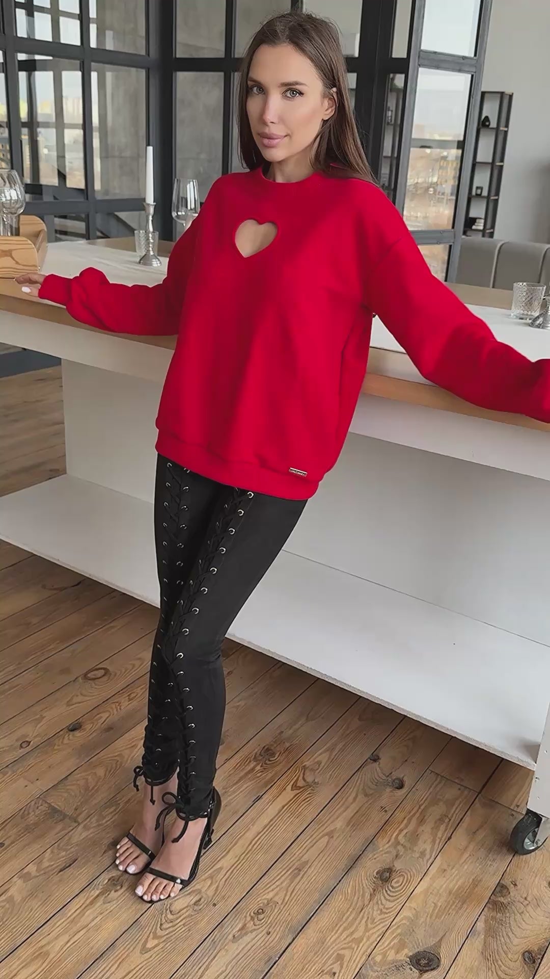 Women’s Sweatshirt — Little Heart Red