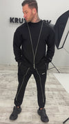 Men’s Tracksuit Delta – Black Zip Detail