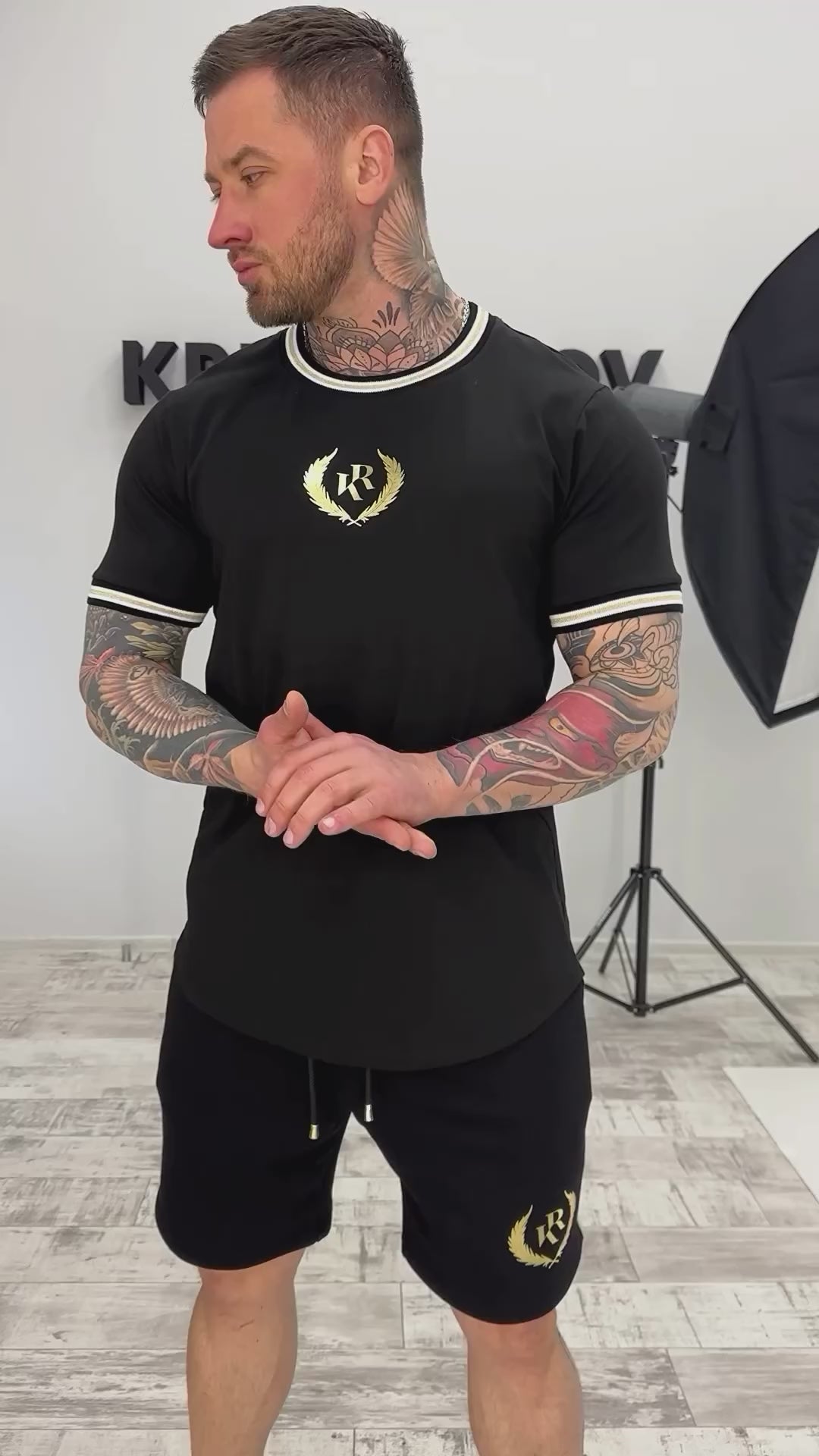 Men’s Summer Suit Laurel — Black/Gold