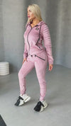 Women’s Velour Tracksuit – Relief Pink