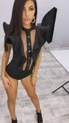 Women’s Bodysuit Elegant Fashion Design Black