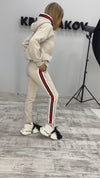 Women’s Warm Rhinestone Tracksuit – Flavia Beige