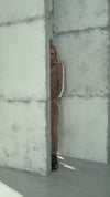 Women’s Knit Tracksuit — Stripes Beige