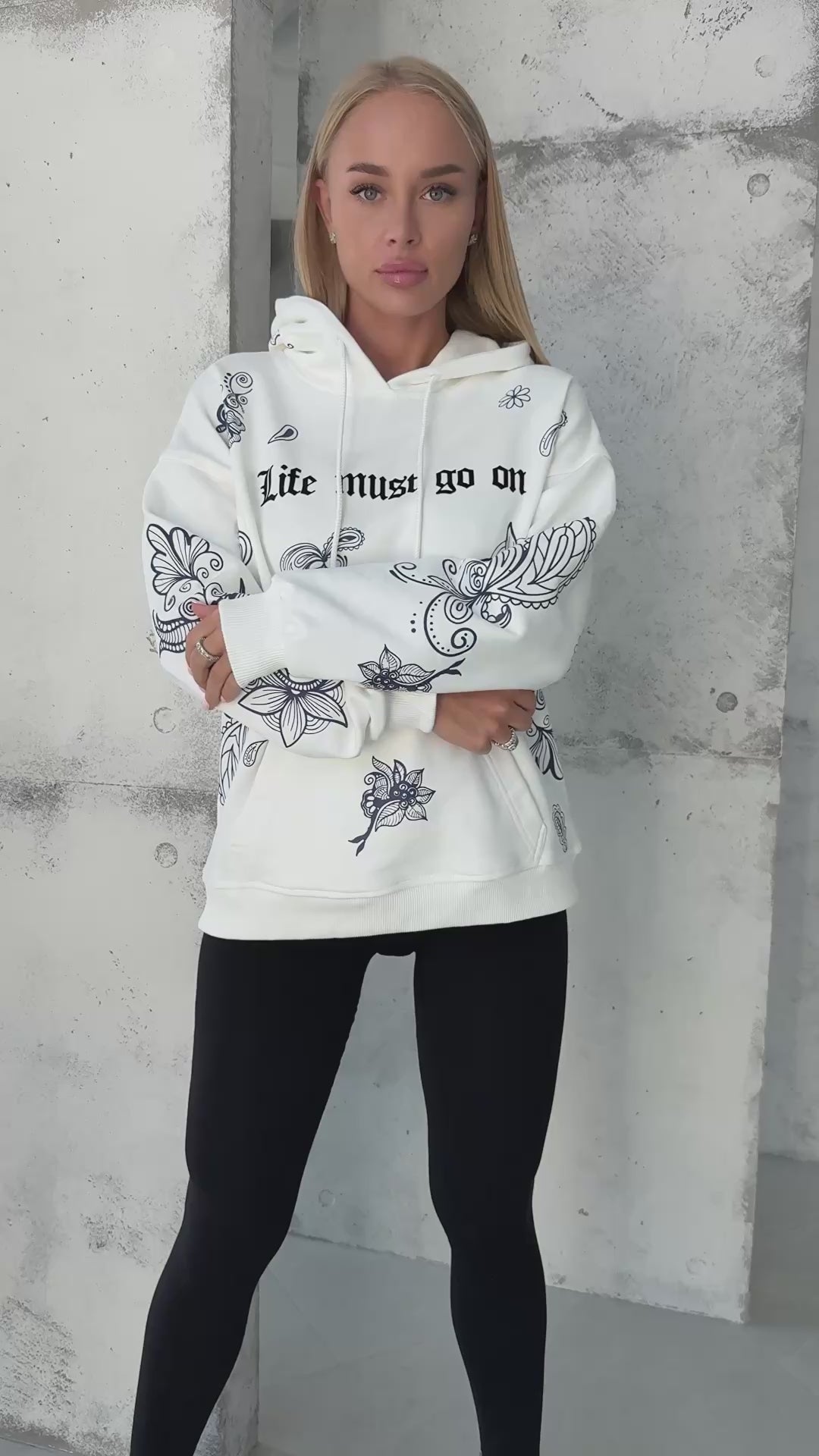 Women’s Hoodie Patterns LMGO — White Print