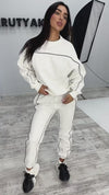 Women’s Warm Knit Tracksuit – Alexia White