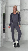 COUPLE KNIT TRACKSUITS RELIEF – GRAPHITE