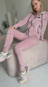 Women’s Velour Tracksuit – Relief Pink