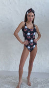 Women’s Swimsuit Skull Butterflies Print