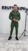 Men’s Knit Tracksuit Relief – Khaki