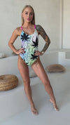 Women’s Swimsuit Snake Weed Print