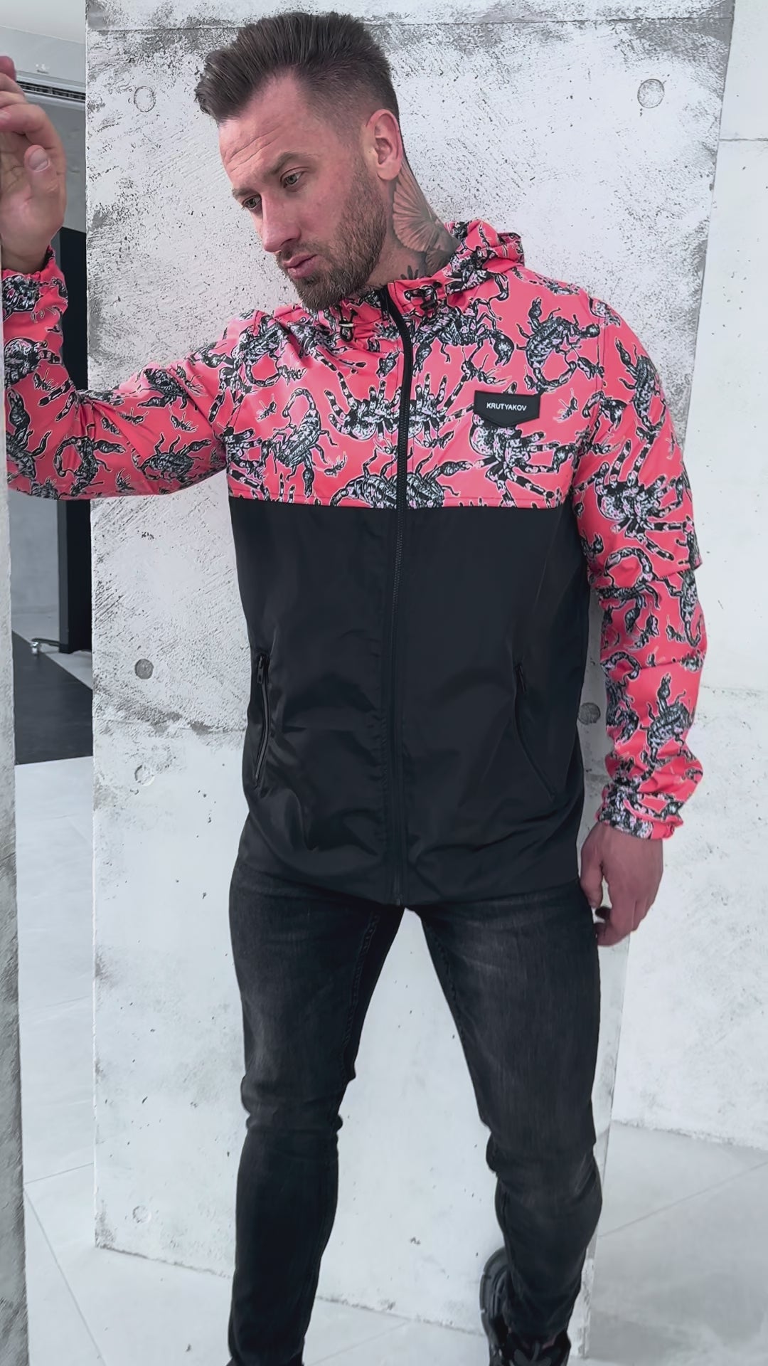 Men’s Windbreaker Scorpions — Red/Black