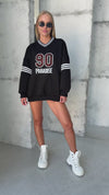 WOMEN’S OVERSIZE SWEATSHIRT PARADISE — BLACK