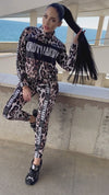 Women’s Printed Tracksuit – Leo Diamond