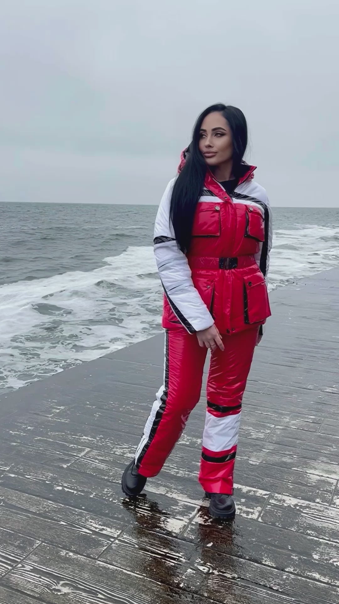 Women’s Ski Suit – One Piece Snow Suit FREYA RED