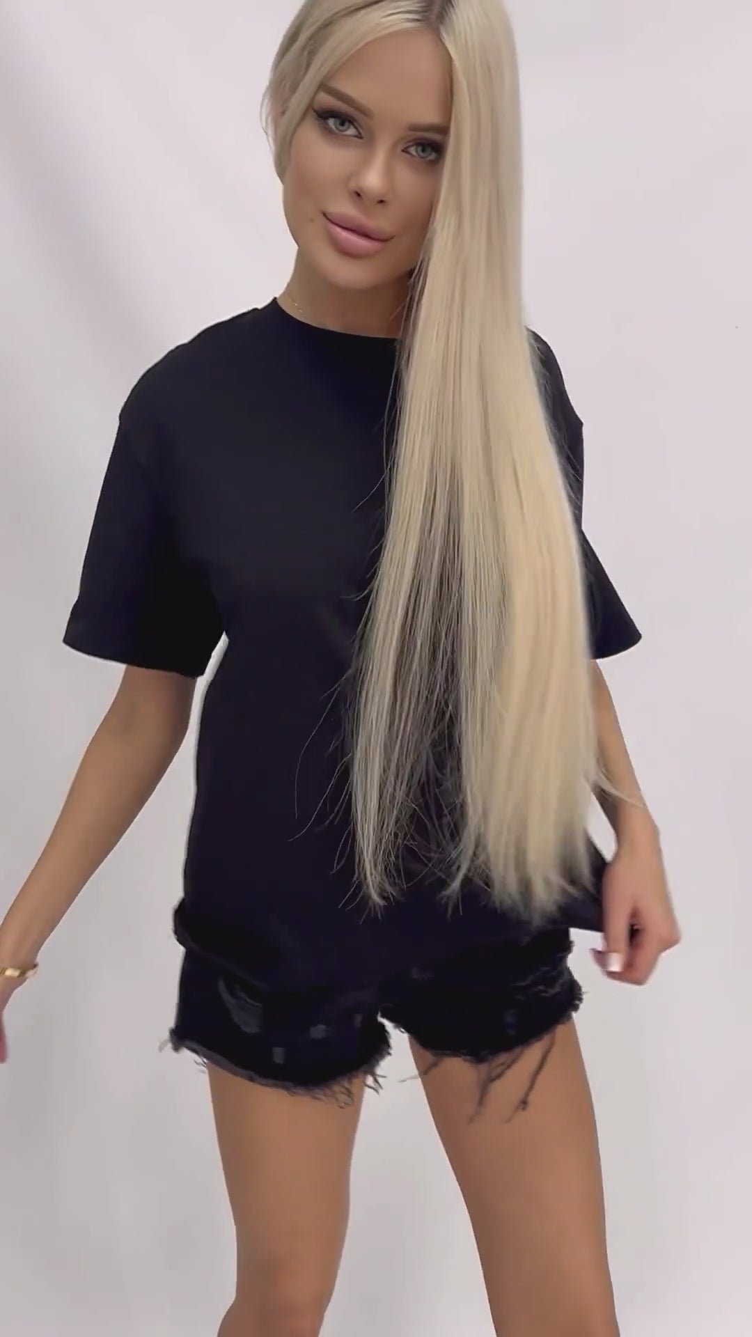 Women’s T-Shirt Kvitka Crystal-Embellished Black