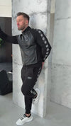 Men’s Tracksuit Howard – Black Faux Leather Panel