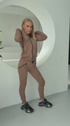 Women’s Knit Relief Tracksuit Beige – Relief