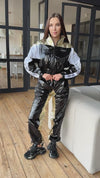 Women’s Shiny PVC Tracksuit – MNKLLY Gold
