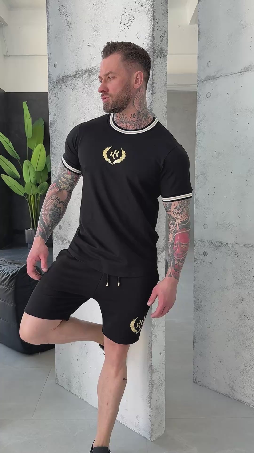 Men’s Summer Suit Laurel — Black/Gold