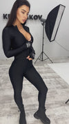 Women’s Fitted Slim Tracksuit Black