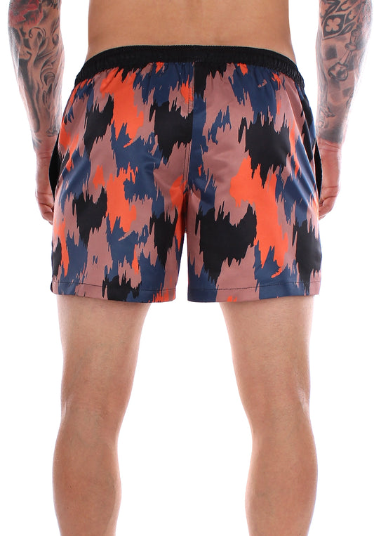 Men’s Swimshorts Retro – Orange/Blue