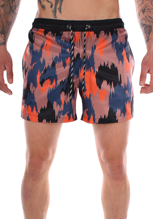 Men’s Swimshorts Retro – Orange/Blue