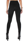 WOMEN’S FULL LACE-UP SUEDE LEGGINGS LACING — BLACK